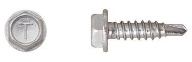 RAWLPLUG Šroub samovrtný OCW pro spojení plechů 2,5 mm "sešíváky" - zinek bílý Varianta: 4,8 x 19 mm