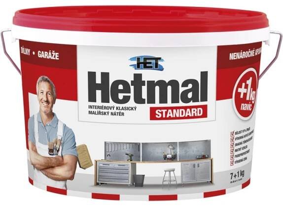 Hetmal Standard 7kg+1kg (Supermalba) HET - Barvy, laky a chemie Barvy, laky, spreje Malířské barvy Interiérové Bílé