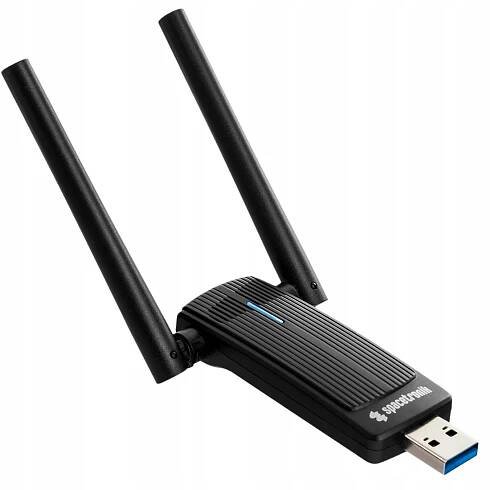 Adaptér Síťová karta Wi-Fi 7 na USB 3.0 5/6G 6500 Mbps 6 GHz Spacetronik Kód výrobce SP-WU07