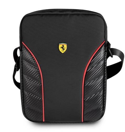 Ferrari Scuderia Nylon Carbon Tablet Book pouzdro brašna pro tablet do 10 palců (FESRBSH10RE)