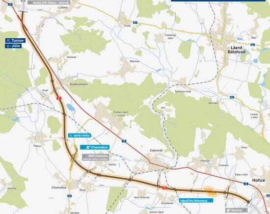 D35, úsek Úlibice - Hořice.