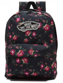 Vans Realm Backpack Black Floral - 190287270538