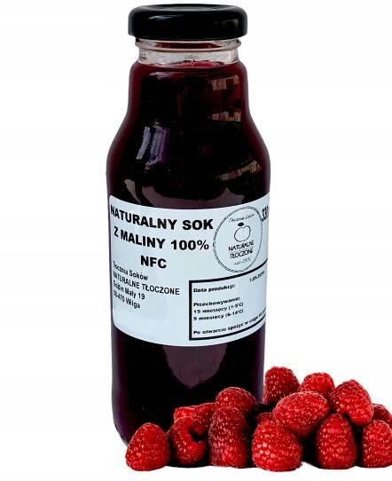 MALINA Šťáva 100% 330 ml (láhev, NFC)- MALINOVÁ!