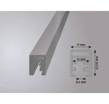 Stavební profil Hliníkový profil pro hranové svícení 8/6mm elox /tyč=6m/ /C2127/