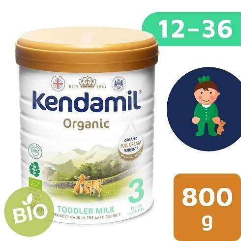 BIO batolecí mléko 800 g DHA+ Kendamil Nature 3