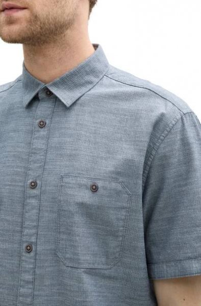 Pánská košile TOM TAILOR krátký rukáv modrá - L | EXE JEANS | Specialisté na džíny Mustang, Cross, Mavi a další