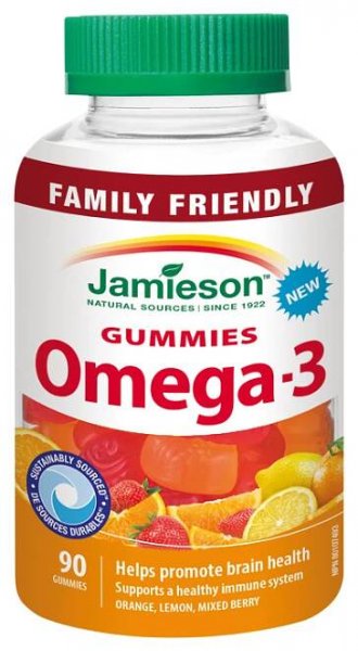 JAMIESON Omega-3 Gummies želatinové pastilky 90ks