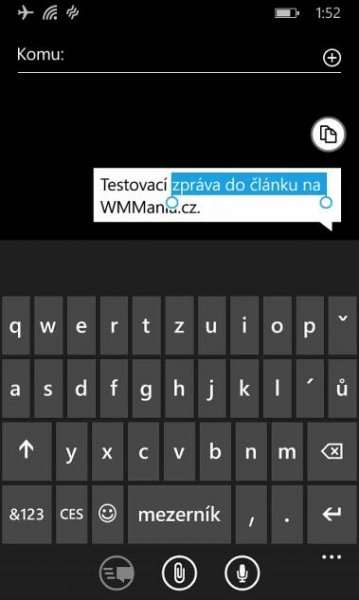 Tipy a triky pro Windows Phone 8.1 (3) – Klávesnice a SMS | WMMania.cz