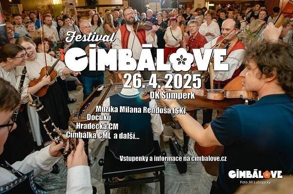 Festival CIMBÁLOVE 26. 4. 2025 / DK Šumperk / Muzika Milana Rendoša, Docuku a další...