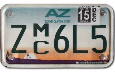 Moto americká SPZ Arizona ZMC6L5