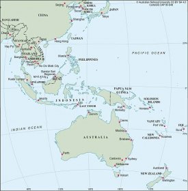 New Zealand location on the Oceania map