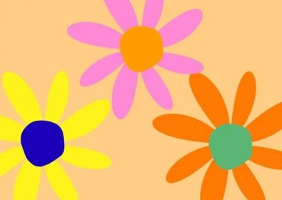 Colorful daisies flowers. 3D illustration. Can be used for wallpaper, pattern fills, web page background, surface textures. — Stock obrázek