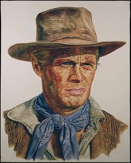 Richard Widmark - The Alamo - Pintura Óleo - Vicente Amposta