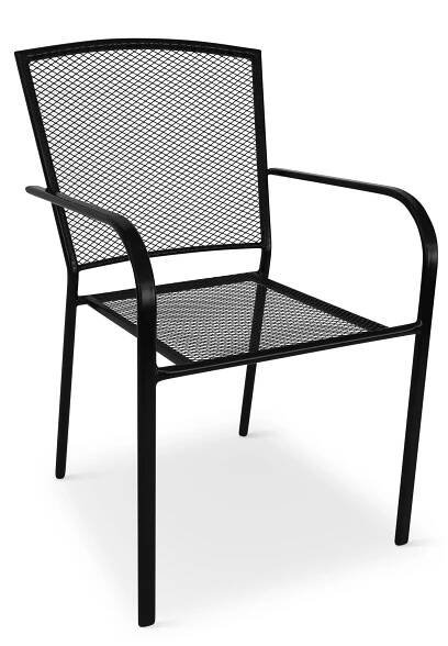 Zahradní kovová židle Lana Steel ZWMC-19 1 ks černá