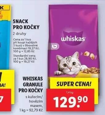 Lidl Whiskas granule pro kočky nabídka