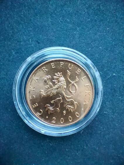 10 kč rok 2000 Orloj ze sady 0/0 UNC  vzácná R v ochranné kapsli - Numismatika