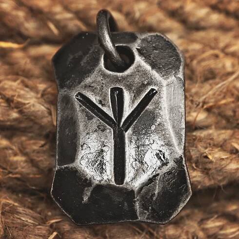 ALGIZ, kovaná runa, amulet