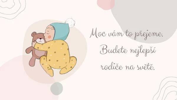 4. varianta blahopřání k narození miminka KE STAŽENÍ ZDARMA