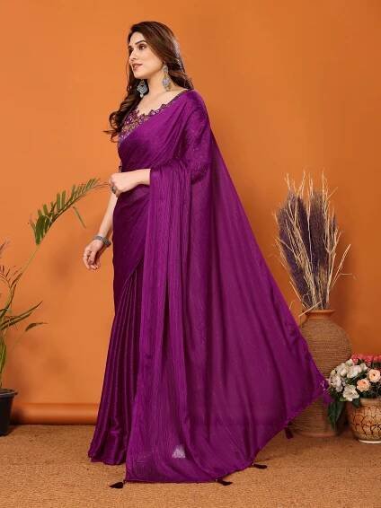 SHYAMIKA Polyester Zari Banglory Digital Print Saree with Blouse