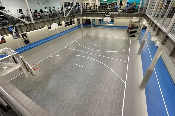 Gymnasium flooring Omnisports at the YMCA-YWCA (Guelph, Ontario)
