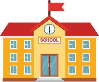 Vektorová ilustrace budovy střední školy. Budova školy vektorů — Ilustrace