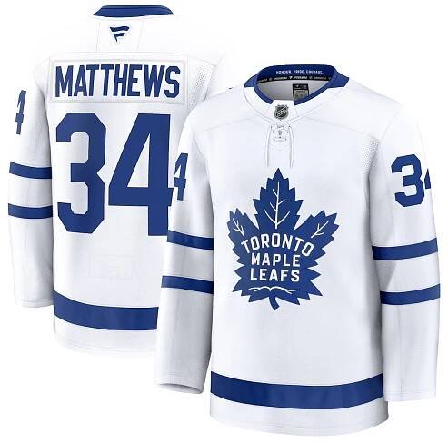 Auston Matthews Toronto Maple Leafs Fanatics Away Premium Jersey - White