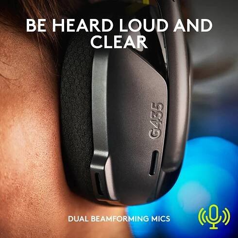 Logitech G435 LIGHTSPEED Sluchátka Over Ear Bluetooth® stereo černá omezení hlasitosti Gaming