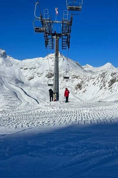 Lyžařské vleky na ledovci Mölltal Gletscher