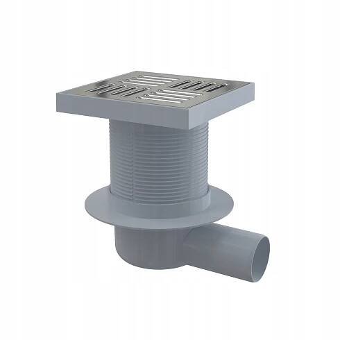 Alcadrain Podlahová vpust 150x150/50 mm boční, mřížka šedá nakoupit u OBI