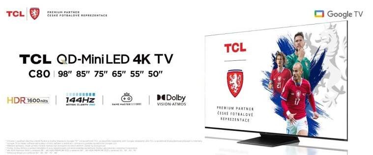 Televize 85" TCL 85C805 Google TV