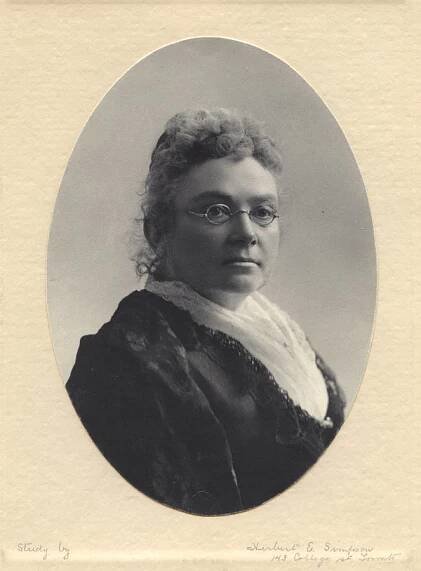 Portrait of Emily Stowe. Portrait by Herbert E. Simpson
© Wilfrid Laurier University Archives & Special Collections. 
