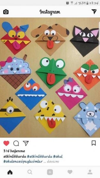 an image of some paper animals on a table