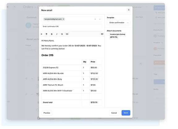 Communication screenshot