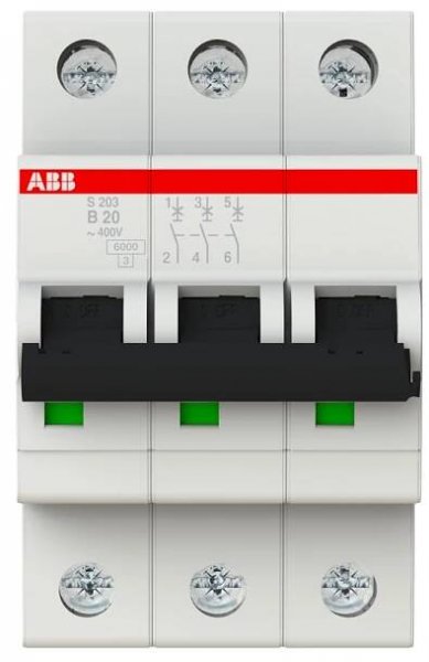 ABB JISTIČ S 203 B20 3F 20A B 6KA