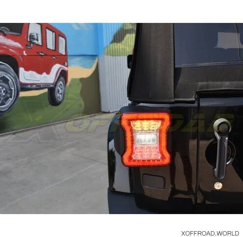 Sada LED zadních světel, Čistý, EU, Jeep Wrangler JK, serie Sunlight XOTL028 - X-Offroad