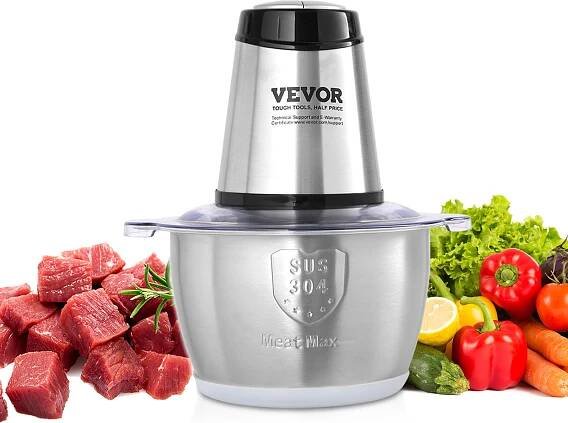 VEVOR elektrický kuchyňský robot mlýnek na maso 400 W, multifunkční sekáček, mixér o
