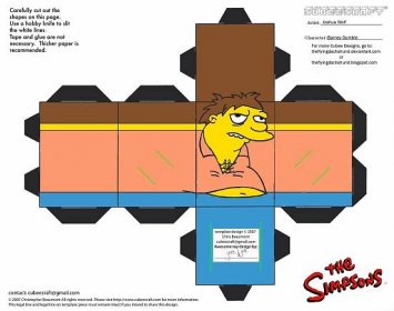 Barney Gumble Paper Toy | Free Printable Papercraft Templates