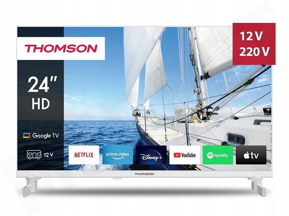 TELEVIZOR 12V SMART THOMSON 24HG2S14 24 PALCŮ BLUETOOTH WiFi GOOGLE TV DVBT2