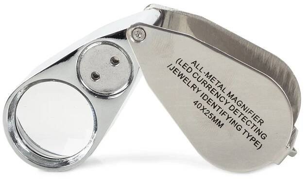 Hodinářská lupa s osvětlením Verkgroup V-09109 - 40x (25mm) | Alemat.cz 