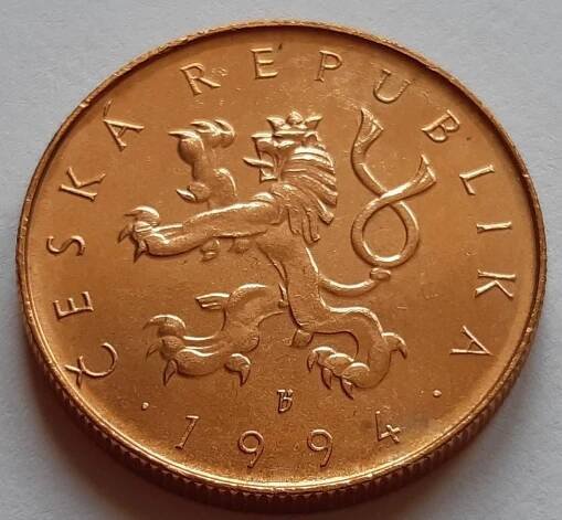 10 Kč Rok 1994 Vzácná, UNC, ze sady (V sadách 20 400 Kusů), Od 1 Kč - Numismatika
