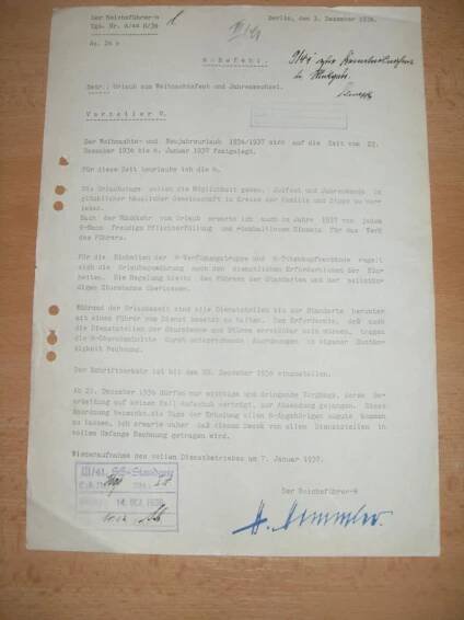 Dokument vojska SS