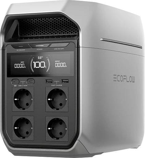 ECOFLOW Delta 3 PLUS Nabíjecí stanice 20 Ah Li-Fe černá, šedá S regulátorem nabíjení