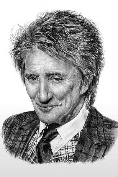 Rod Stewart - reprodukce kresby