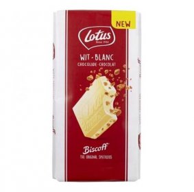 Lotus Biscoff Kousky Křupinek Filled White Chocolate 180g - Mr. Candy Bull