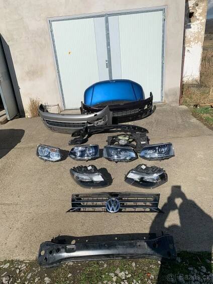 predek vw t5 lift 09-15 kapota naraznik svetla - Beroun