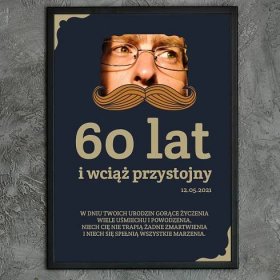 Plakat Na 60 Urodziny Ze Zdjęciem - Format 40x50 0E0