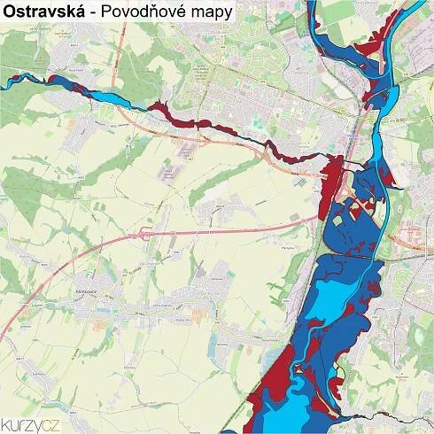 Ostravská - mapy | Kurzy.cz