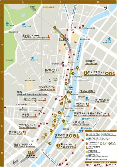 黄金町バザール2019　会場マップ