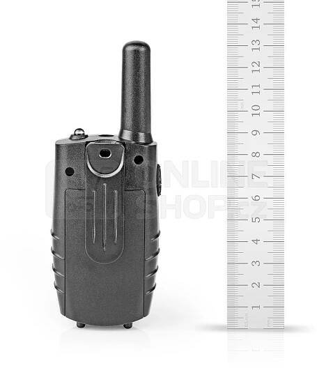 Nedis WLTK0800BK - Vysílačka / Dosah 8 km / 8 Kanálů / PTT / VOX / 2 Kusy /Černá | OnlineShop.cz