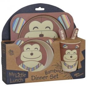 Dětský jídelní set z bambusu Navigate Chimp